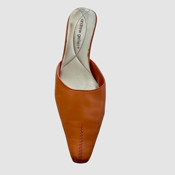 GUC Leather Andrew Geller mules in salmon - Picture 3 of 6